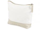Косметичка хлопковая Cotton (белый, бежевый)