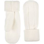 Варежки Knit Beat, белые (молочные)