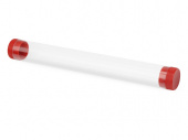 Футляр-туба пластиковый для ручки Tube 2.0 (красный, прозрачный)