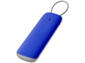 Портативное зарядное устройство Флэт, 3000 mAh (синий)