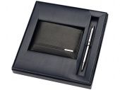 Набор Century Classic: портмоне, ручка шариковая (черный, серебристый)