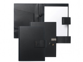 Папка А5 Loop Black с USB-флешкой на 16 Гб (черный)