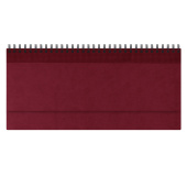 Недатированный планинг  VELVET 298x140 мм, без календаря, бордовый