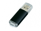 USB 2.0- флешка на 32 Гб с прозрачным колпачком (черный)