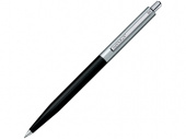Ручка пластиковая шариковая Point Polished Metal (черный, серебристый)