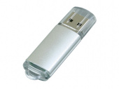 USB-флешка на 64 Гб с прозрачным колпачком (серебристый)
