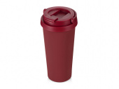 Вакуумная термокружка Grant, soft-touch (темно-красный)