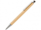 Ручка шариковая деревянная "CALIBRA S", черный, 1мм, светло-коричневый