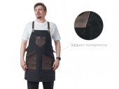 Фартук из канваса с карманами (черный) Фартук из канваса с карманами (черный)