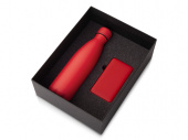 Подарочный набор COLOR IT с термобутылкой и повербанком, 5000 mAh (красный)