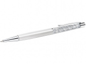 Ручка шариковая Crystalline (серебристый, белый)