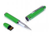 USB 2.0- флешка на 32 Гб в виде ручки с мини чипом (зеленый)