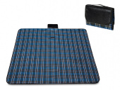 Непромокаемый плед для пикника Fabrizio (синий, черный)