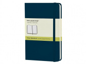 Записная книжка Moleskine Classic (нелинованный) в твердой обложке, Pocket (9x14см), голубой сапфир