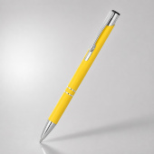 Ручка металлическая шариковая C1 soft-touch (желтый)