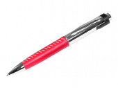 USB 2.0- флешка на 16 Гб в виде ручки с мини чипом (красный, серебристый)