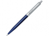 Ручка пластиковая шариковая Point Polished Metal (синий, серебристый)