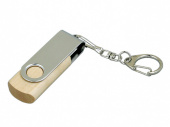 USB 3.0- флешка промо на 128 Гб с поворотным механизмом (серебристый, натуральный)