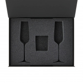 Ложемент под свечу Enigma + 2 бокала для шампанского в среднюю коробку-трансформер (арт. 695721)