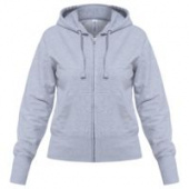 Толстовка женская Hooded Full Zip серый меланж