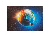 Деревянный пазл Earth (коричневый, разноцветный)