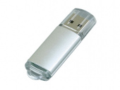 USB 2.0- флешка на 32 Гб с прозрачным колпачком (серебристый)