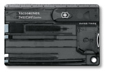 Швейцарская карточка SwissCard Quattro, 13 функций (черный полупрозрачный)