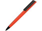 Ручка пластиковая soft-touch шариковая Taper (красный, черный)