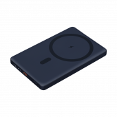 Внешний аккумулятор Atlantis PD 5000mAh с функцией беспроводной зарядки 15W, синий