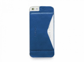 Кошелек-накладка на iPhone 5/5s и SE (синий)