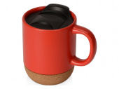 Кружка с пробковым дном и крышкой Denpasar (красный)