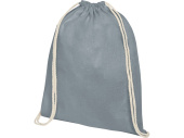 Рюкзак со шнурком Tenes из хлопка 140 г/м² (серый)