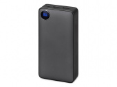 Внешний аккумулятор Mild Pro c быстрой зарядкой QC/PD, металлик soft-touch, 20 000 mAh (серый)