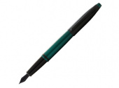 Ручка перьевая Calais Matte Green and Black Lacquer, перо F (зеленый)