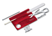 Швейцарская карточка SwissCard Nailcare, 13 функций (красный прозрачный)