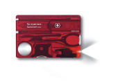 Швейцарская карточка SwissCard Lite, 13 функций (красный прозрачный)