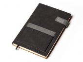 Бизнес блокнот А5 Freya (черный, светло-серый)