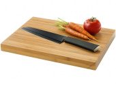 Разделочная доска и нож Element (черный, светло-коричневый)