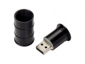 USB 2.0- флешка на 2 Гб Бочка (черный)