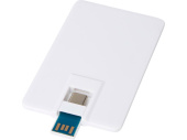 USB 3.0- флешка на 64 Гб Duo Slim с разъемом Type-C (белый)