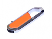 USB 2.0- флешка на 16 Гб в виде карабина (оранжевый, серебристый)