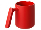 Кружка матовая с прямой ручкой Axio (красный)