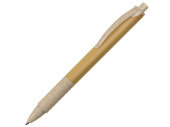 Ручка из бамбука и переработанной пшеницы шариковая Nara (дерево, бежевый)
