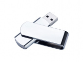 USB 3.0- флешка на 16 Гб глянцевая поворотная (серебристый)
