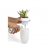 Горшок с крышкой, белый