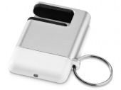 Подставка-брелок для мобильного телефона GoGo (серебристый, белый)