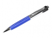 USB 2.0- флешка на 32 Гб в виде ручки с мини чипом (синий, серебристый)