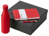 Подарочный набор Color it с блокнотом, металлической ручкой и термобутылкой (красный, красный)