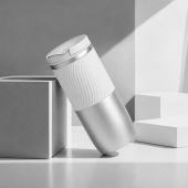 Герметичная вакуумная термокружка Pillar, 550 мл (серебристый, серый)
