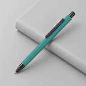 Металлическая шариковая ручка Ellipse gum soft touch с зеркальной гравировкой (бирюзовый)